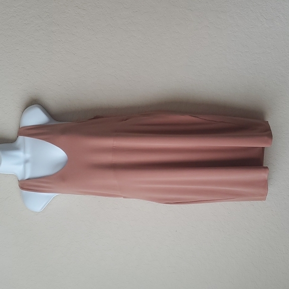 4/$30 Open Edit Sleeveless Scoopneck Tan Mocha Bodycon Dress Size Large - Picture 1 of 12
